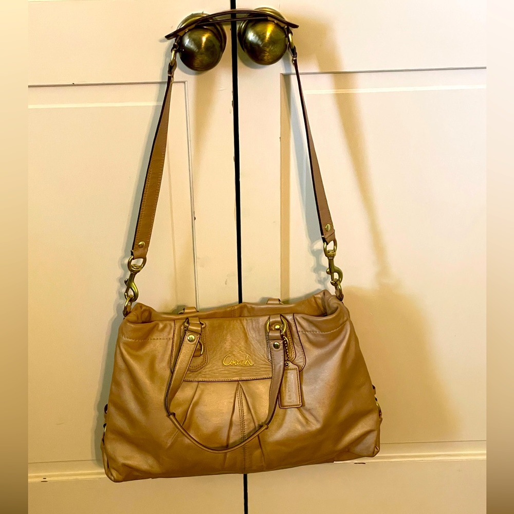 Coach Tan Leather Lexy Shoulder/Satchel Bag with Dust Bag - Picture 2 of 16